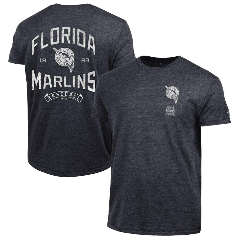Miami Marlins Champion Vintage 3-Hit Tri-Blend T-Shirt for sale