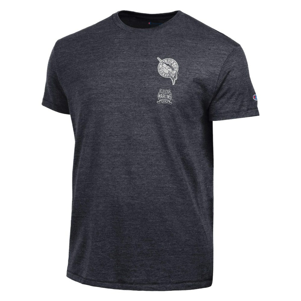 Miami Marlins Champion Vintage 3-Hit Tri-Blend T-Shirt for sale