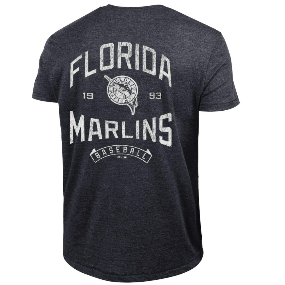 Miami Marlins Champion Vintage 3-Hit Tri-Blend T-Shirt for sale