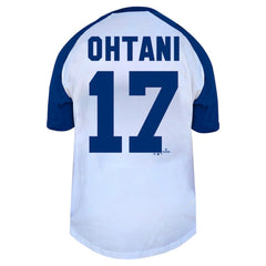 Shohei Ohtani Los Angeles Dodgers Profile Women's Plus Size Name & Number Raglan Henley T-Shirt Discount