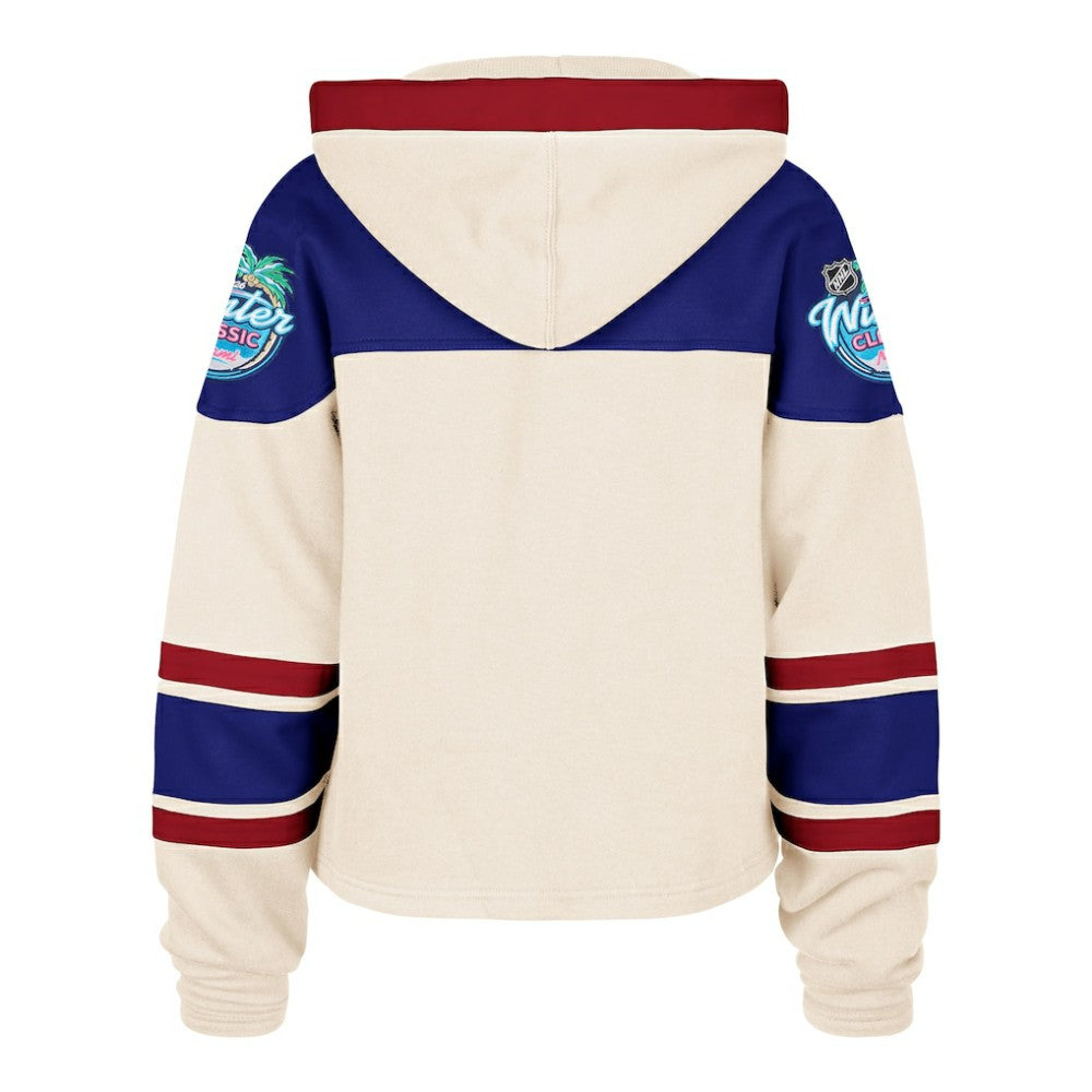 New York Rangers '47 Women's 2026 NHL Winter Classic Cropped Superior Lacer Hoodie - Cream | 47 brand near me