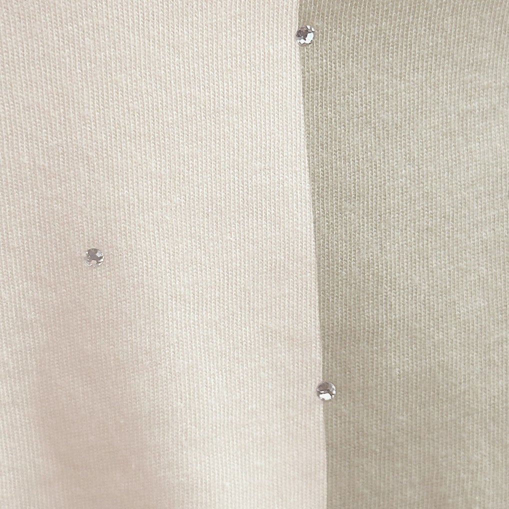 Tennessee Titans Starter Women's Rhinestone Sprinkle Boxy Cropped T-Shirt - Cream - NFL
