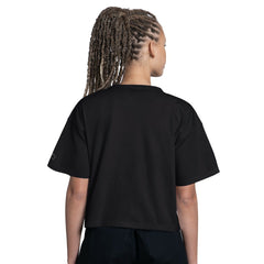 Carolina Panthers Starter Women's Rhinestone Sprinkle Boxy Cropped T-Shirt - Black - NFL