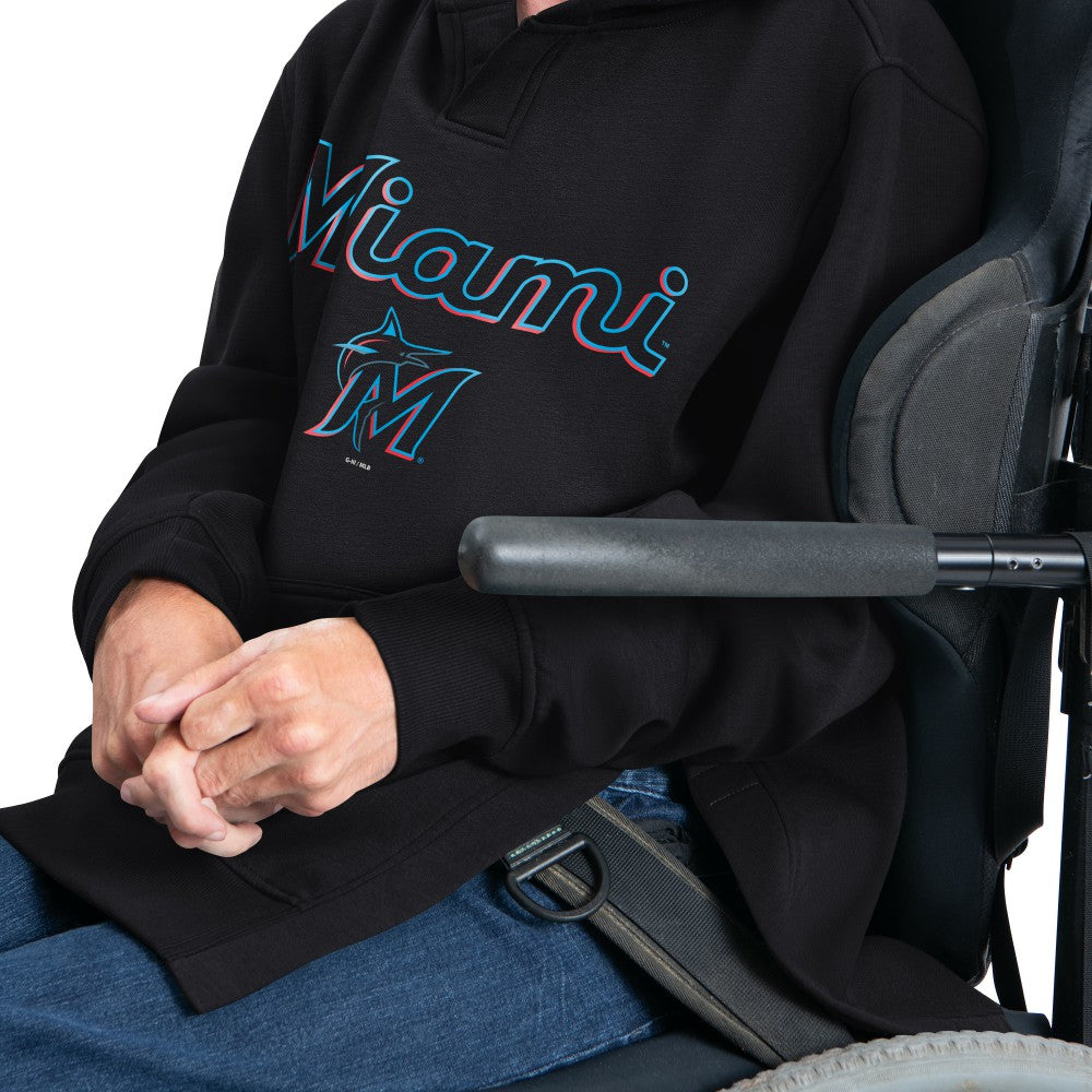 Miami Marlins G-III Sports by Carl Banks Adaptive Lockup Fleece Hoodie Online