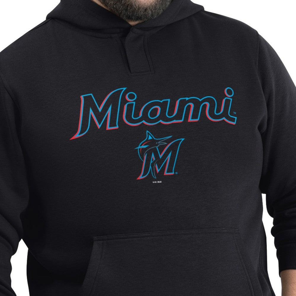 Miami Marlins G-III Sports by Carl Banks Adaptive Lockup Fleece Hoodie Online