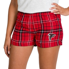 Atlanta Falcons Concepts Sport Women's Ultimate Flannel Shorts - Red/Black - NFL