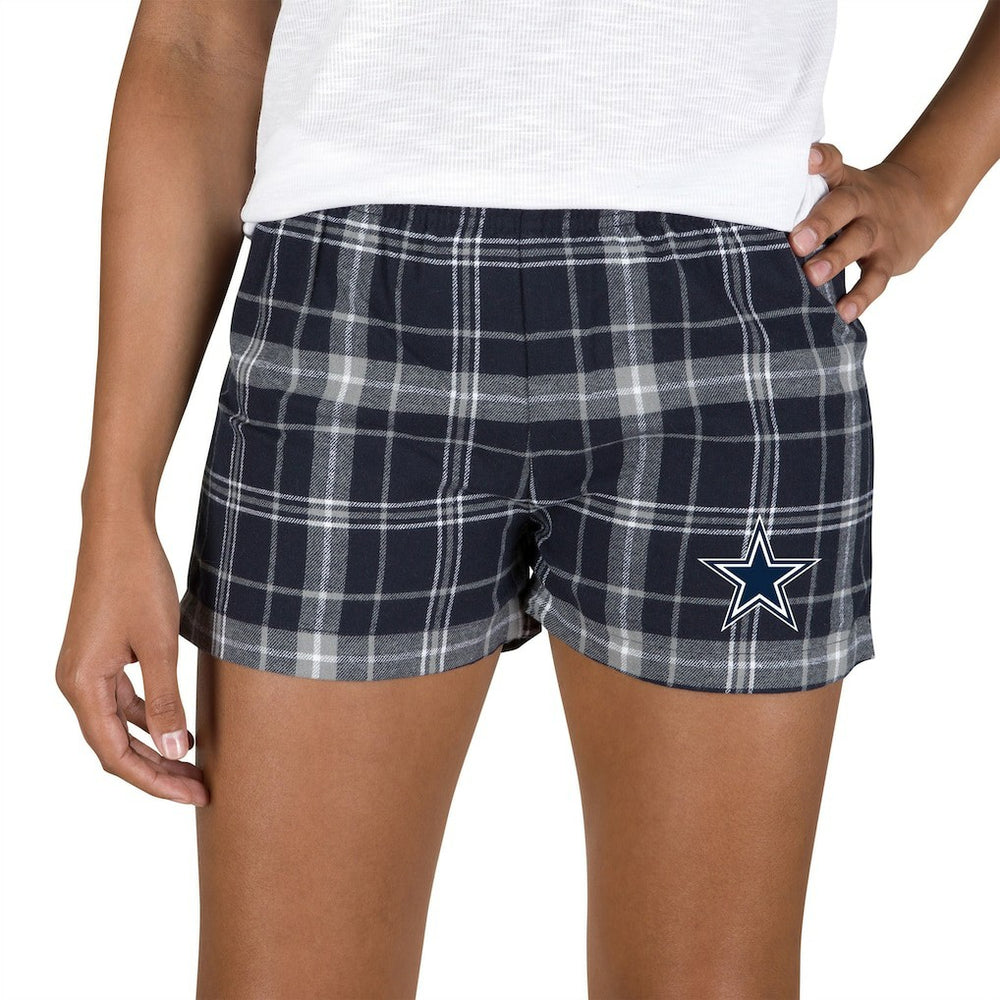 Dallas Cowboys Concepts Sport Women's Ultimate Flannel Shorts - Navy/Gray - NFL
