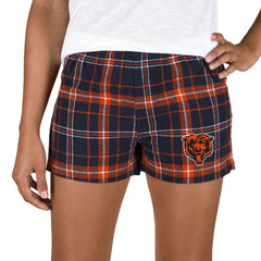 Chicago Bears Concepts Sport Women's Ultimate Flannel Shorts - Navy/Orange - NFL