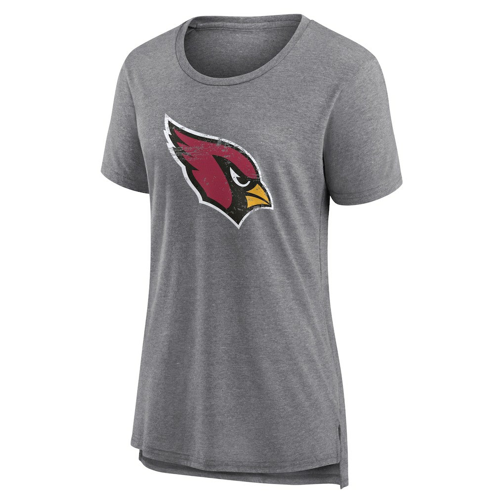 Arizona Cardinals Women's Heritage Custom Name & Number Tri-Blend T-Shirt - Gray - NFL