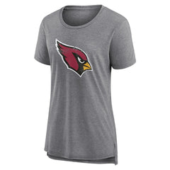 Arizona Cardinals Women's Heritage Custom Name & Number Tri-Blend T-Shirt - Gray - NFL