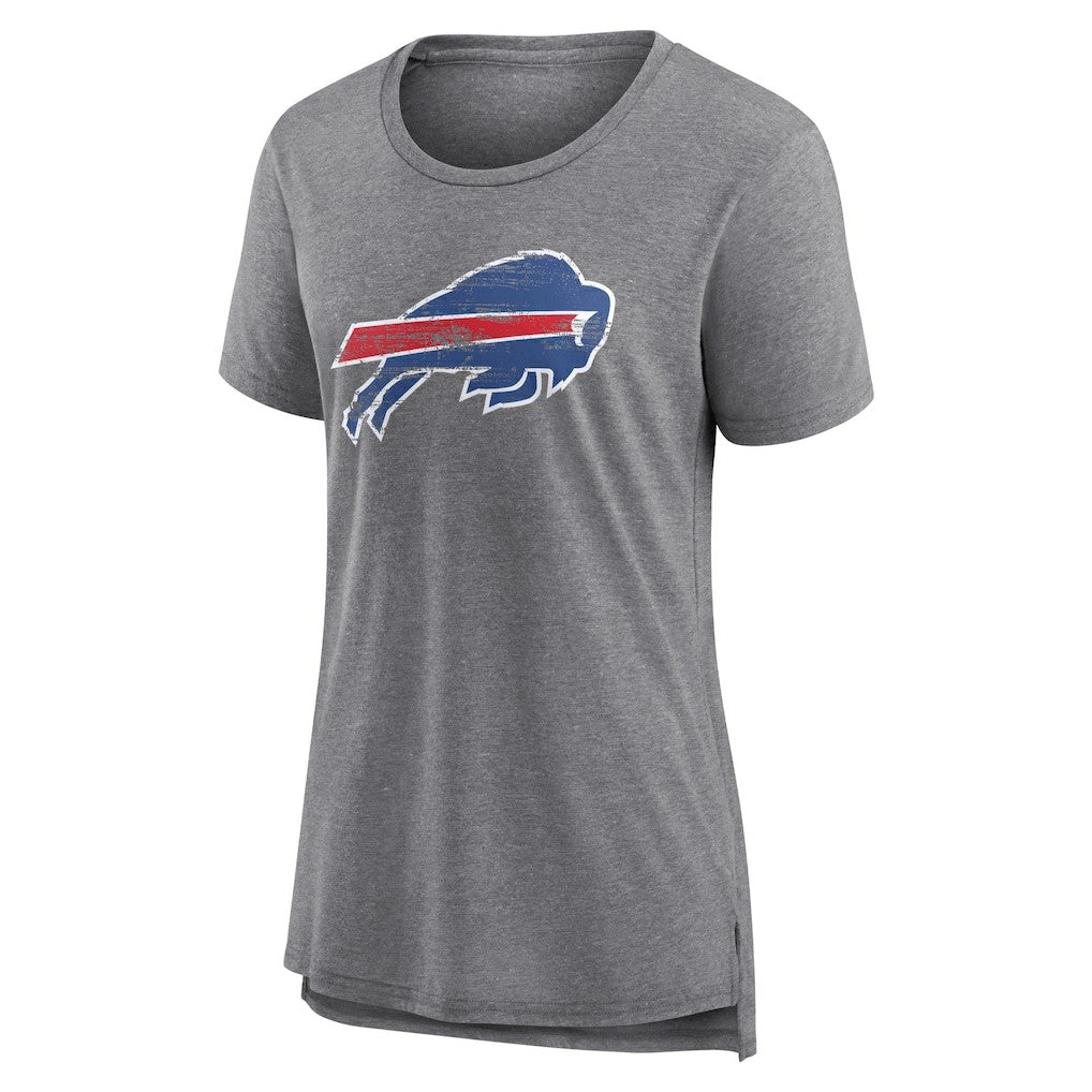 Buffalo Bills Women's Heritage Custom Name & Number Tri-Blend T-Shirt - Gray - NFL
