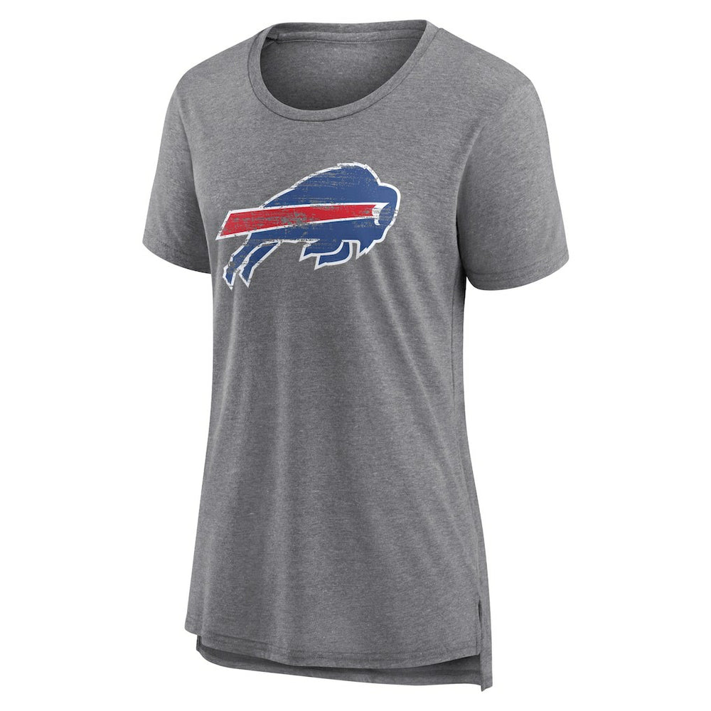 Buffalo Bills Women's Heritage Custom Name & Number Tri-Blend T-Shirt - Gray - NFL