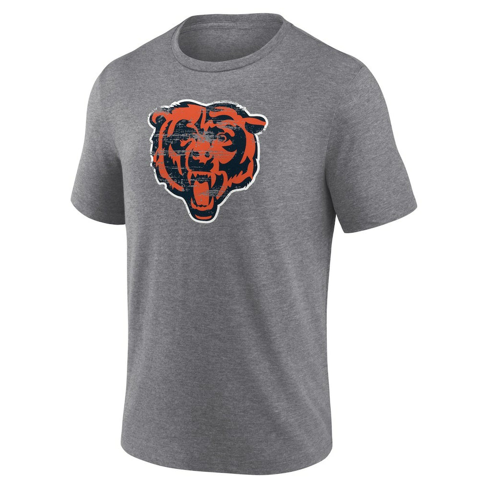 Chicago Bears Heritage Custom Name & Number Tri-Blend T-Shirt - Gray - NFL