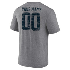 Chicago Bears Heritage Custom Name & Number Tri-Blend T-Shirt - Gray - NFL
