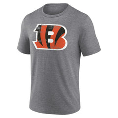 Cincinnati Bengals Heritage Custom Name & Number Tri-Blend T-Shirt - Gray - NFL