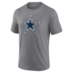 Dallas Cowboys Heritage Custom Name & Number Tri-Blend T-Shirt - Gray - NFL