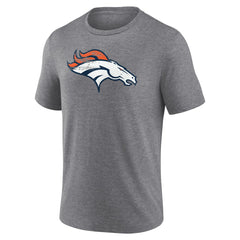 Denver Broncos Heritage Custom Name & Number Tri-Blend T-Shirt - Gray - NFL