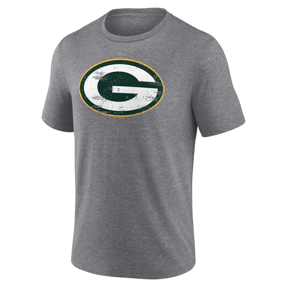 Green Bay Packers Heritage Custom Name & Number Tri-Blend T-Shirt - Gray - NFL