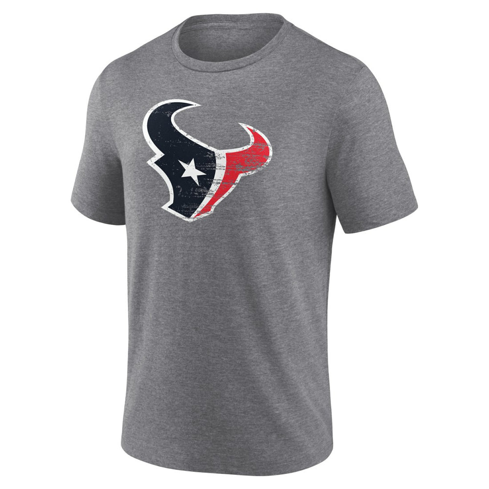 Houston Texans Heritage Custom Name & Number Tri-Blend T-Shirt - Gray - NFL