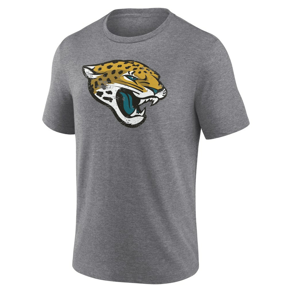 Jacksonville Jaguars Heritage Custom Name & Number Tri-Blend T-Shirt - Gray - NFL