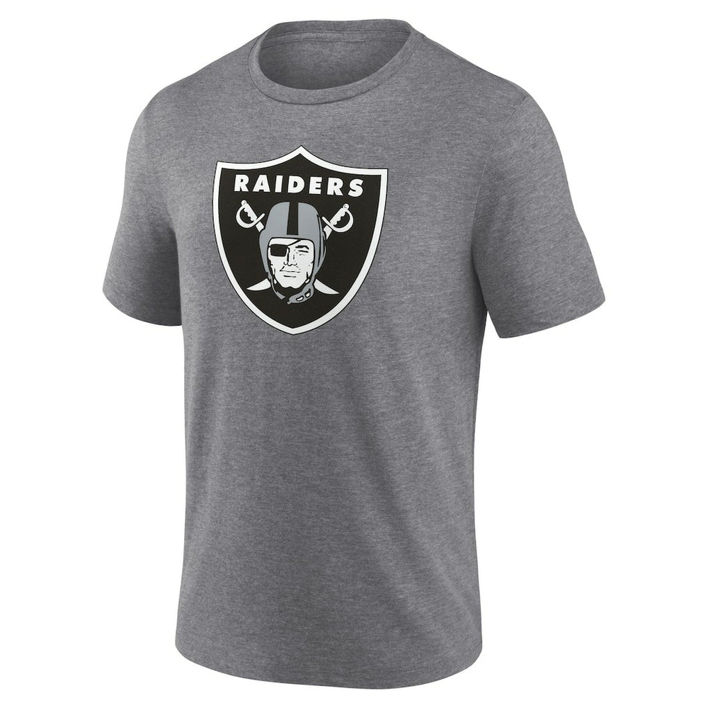 Las Vegas Raiders Heritage Custom Name & Number Tri-Blend T-Shirt - Gray - NFL