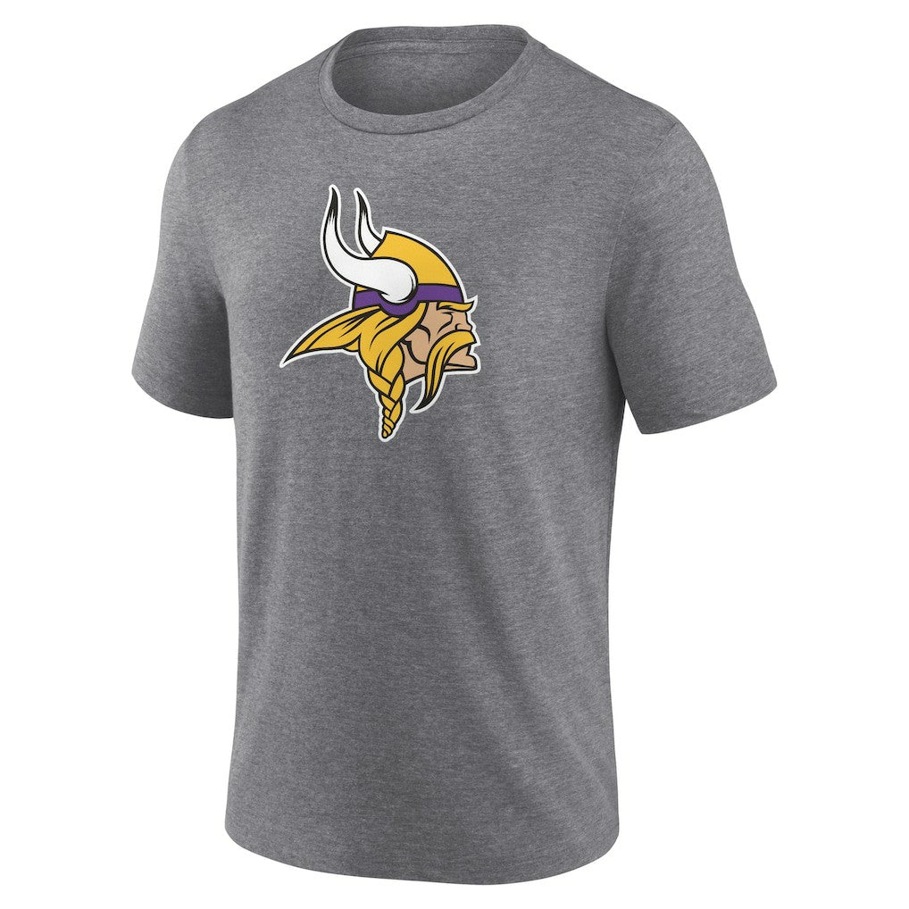 Minnesota Vikings Heritage Custom Name & Number Tri-Blend T-Shirt - Gray - NFL