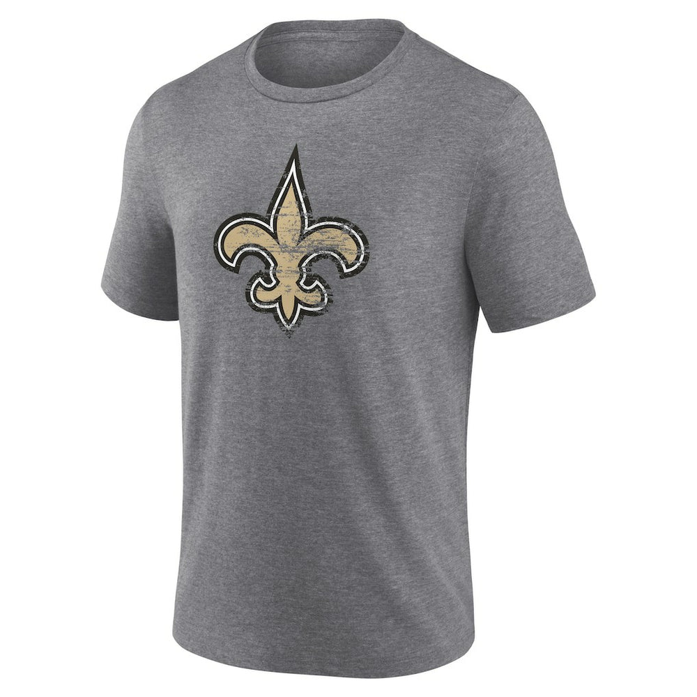 New Orleans Saints Heritage Custom Name & Number Tri-Blend T-Shirt - Gray - NFL