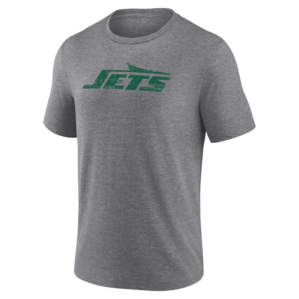 New York Jets Heritage Custom Name & Number Tri-Blend T-Shirt - Gray - NFL