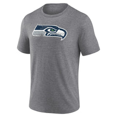 Seattle Seahawks Heritage Custom Name & Number Tri-Blend T-Shirt - Gray - NFL