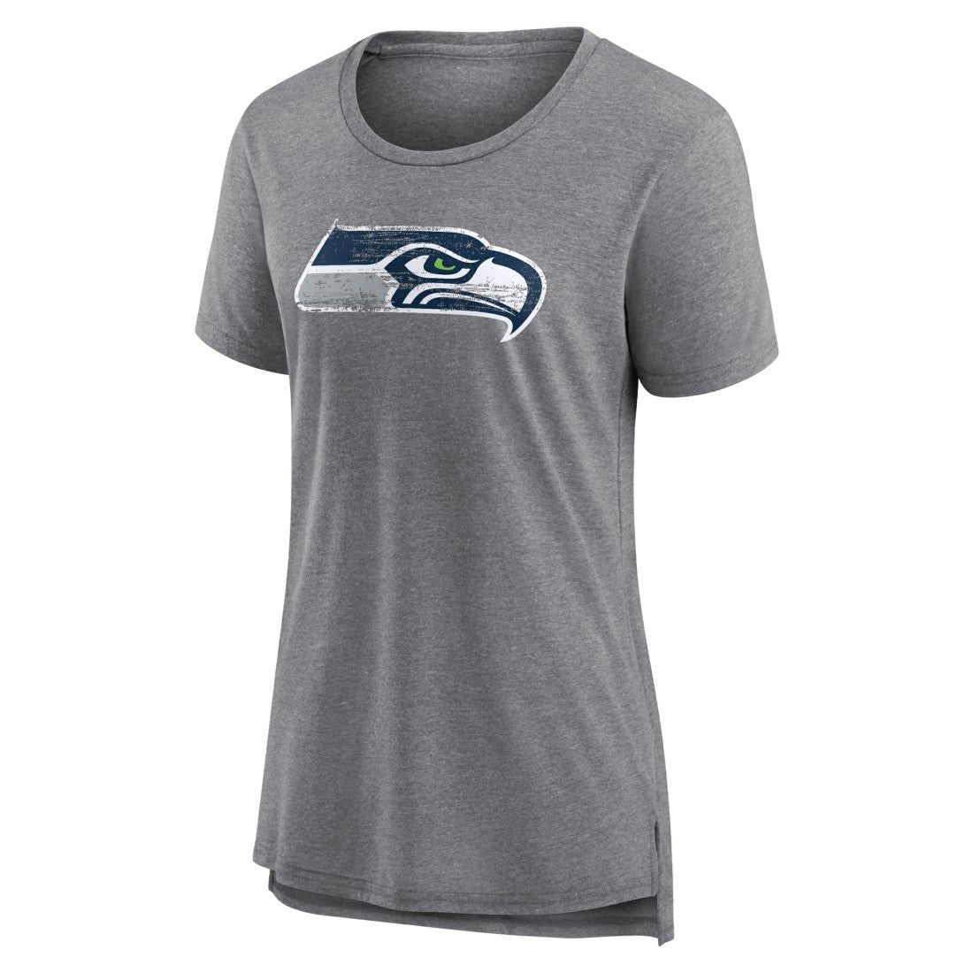 Seattle Seahawks Women's Heritage Custom Name & Number Tri-Blend T-Shirt - Gray - NFL