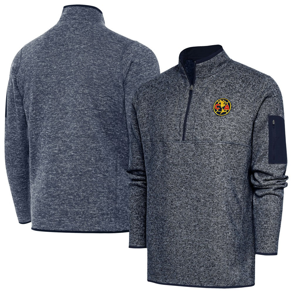 Club America Antigua Elevate Quarter-Zip Pullover Heather Navy