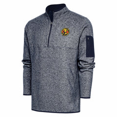 Club America Antigua Elevate Quarter-Zip Pullover Heather Navy