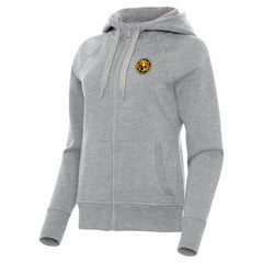Club America Antigua Women's Takeover Full-Zip Hoodie Heather Gray