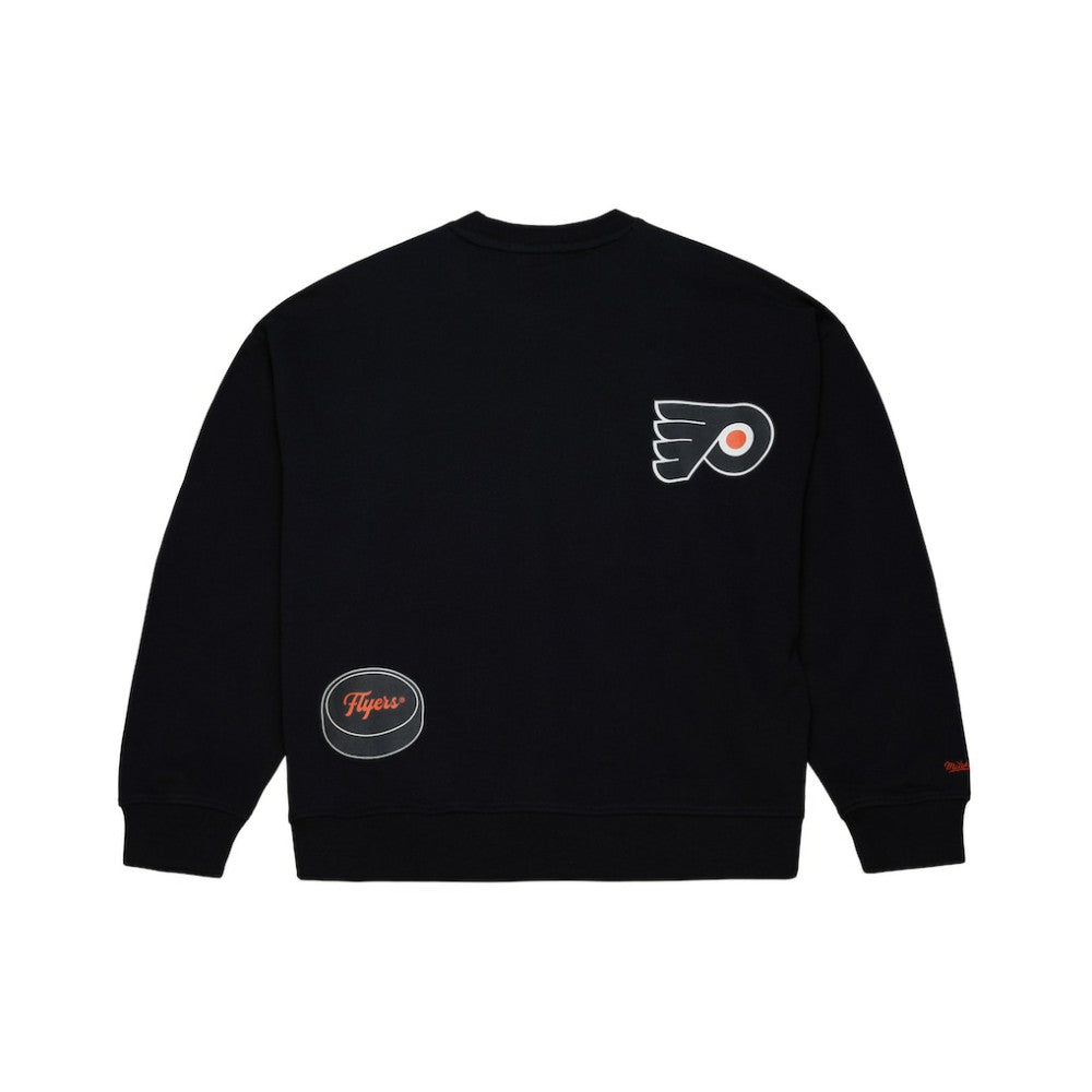 Philadelphia Flyers Mitchell & Ness Women's Vintage Crewneck Sweatshirt - Black | NHL Clearance