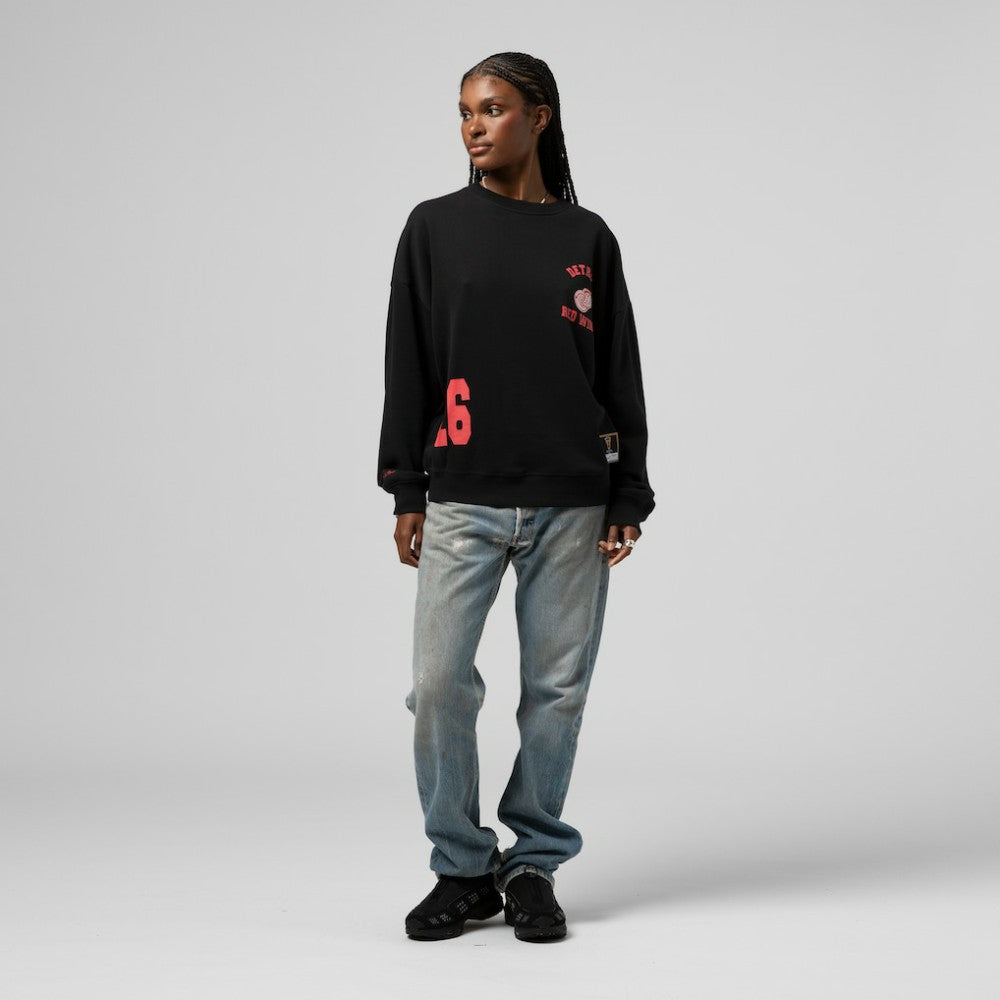 Detroit Red Wings Mitchell & Ness Women's Vintage Crewneck Sweatshirt - Black | NHL Lifestyle