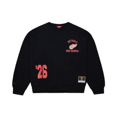 Detroit Red Wings Mitchell & Ness Women's Vintage Crewneck Sweatshirt - Black | NHL Lifestyle