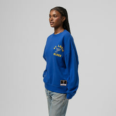 St. Louis Blues Mitchell & Ness Women's Vintage Crewneck Sweatshirt - Blue | NHL on sale