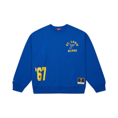 St. Louis Blues Mitchell & Ness Women's Vintage Crewneck Sweatshirt - Blue | NHL on sale