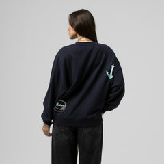 Seattle Kraken Mitchell & Ness Women's Vintage Crewneck Sweatshirt - Deep Sea Blue | NHL Lifestyle