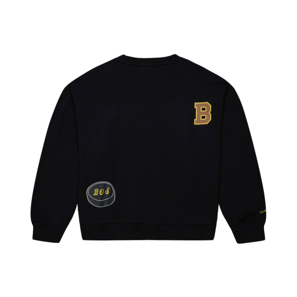 Boston Bruins Mitchell & Ness Women's Vintage Crewneck Sweatshirt - Black | NHL online