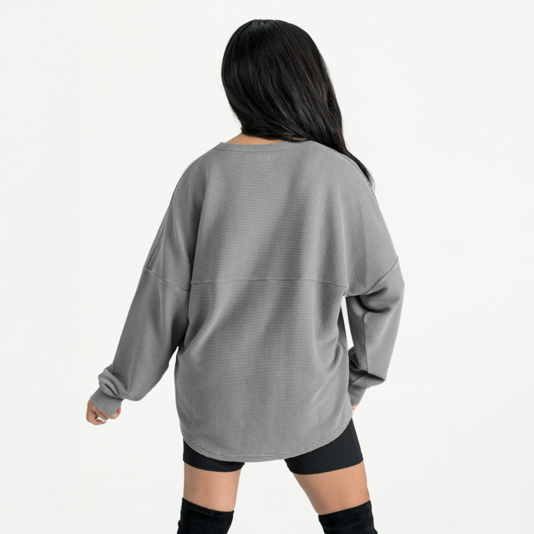 Houston Texans Gameday Couture Women's Oversized Sweet Victory Corded Sweatshirt - Gray - NFL