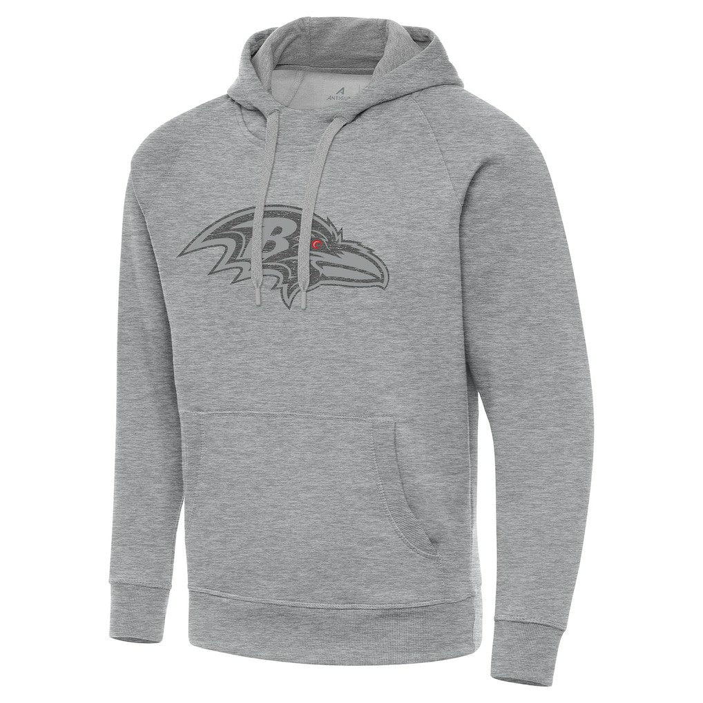 Baltimore Ravens Antigua Victory Hoodie - Heather Gray - NFL