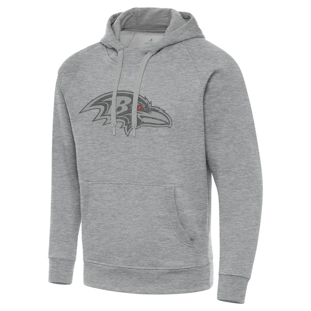 Baltimore Ravens Antigua Victory Hoodie - Heather Gray - NFL