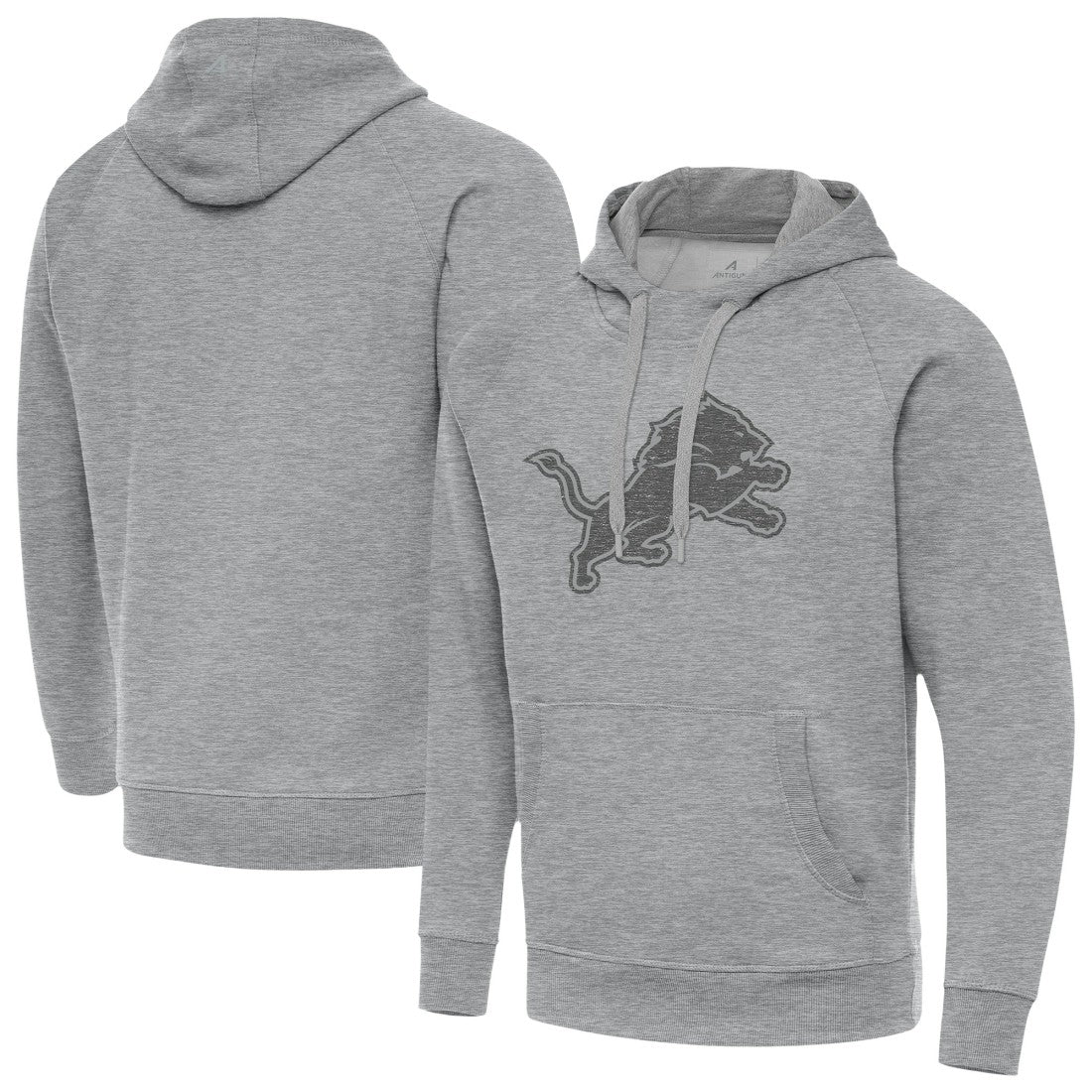 Detroit Lions Antigua Victory Hoodie - Heather Gray - NFL