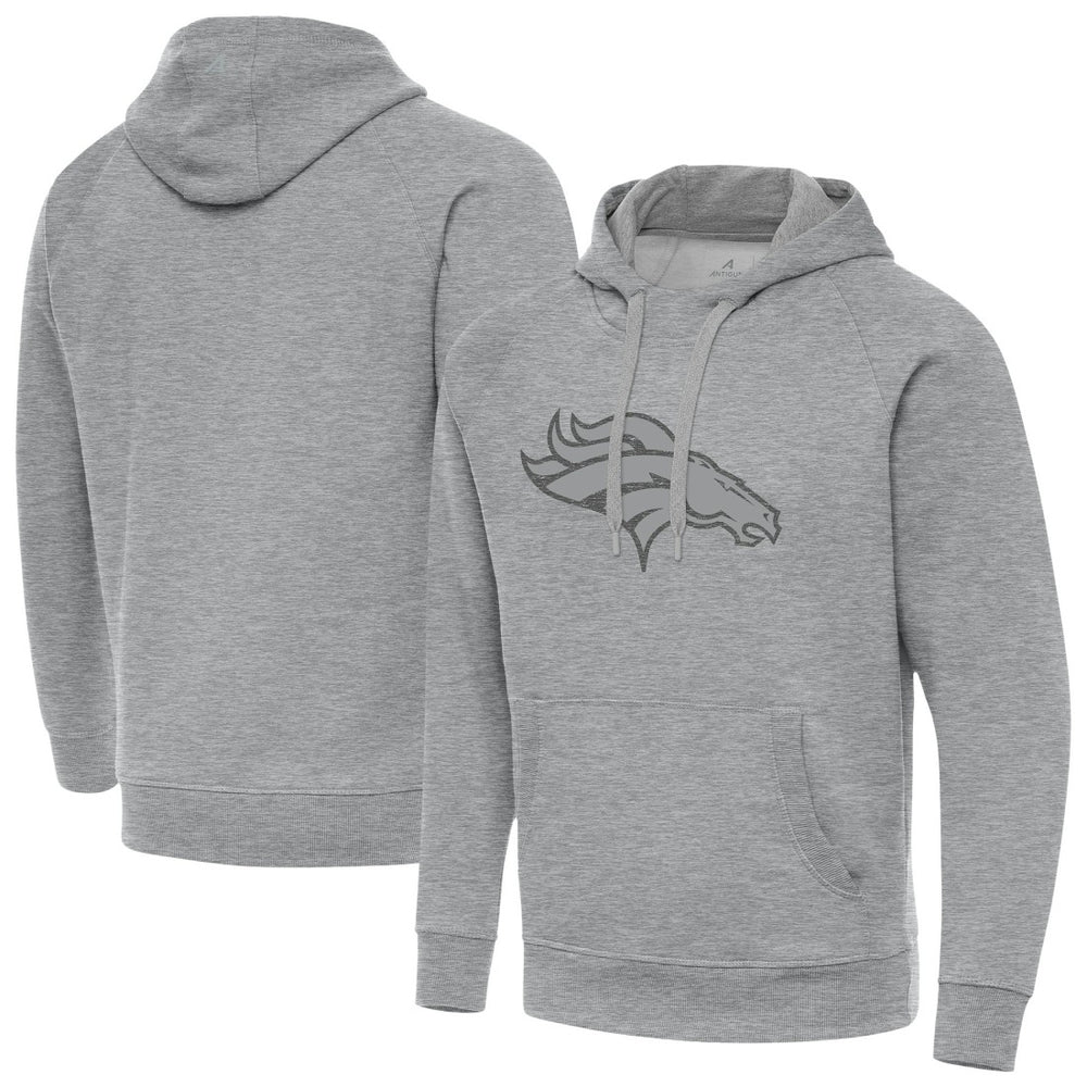 Denver Broncos Antigua Victory Hoodie - Heather Gray - NFL