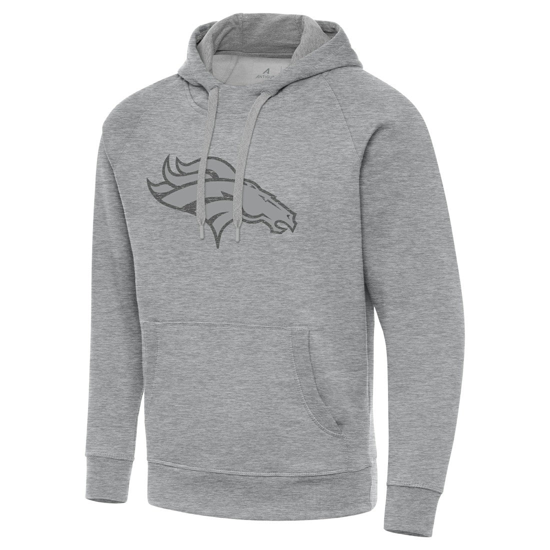 Denver Broncos Antigua Victory Hoodie - Heather Gray - NFL