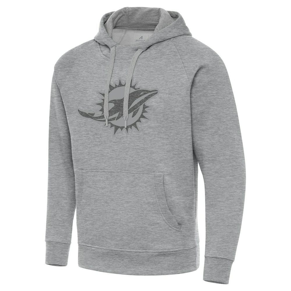 Miami Dolphins Antigua Victory Hoodie - Heather Gray - NFL