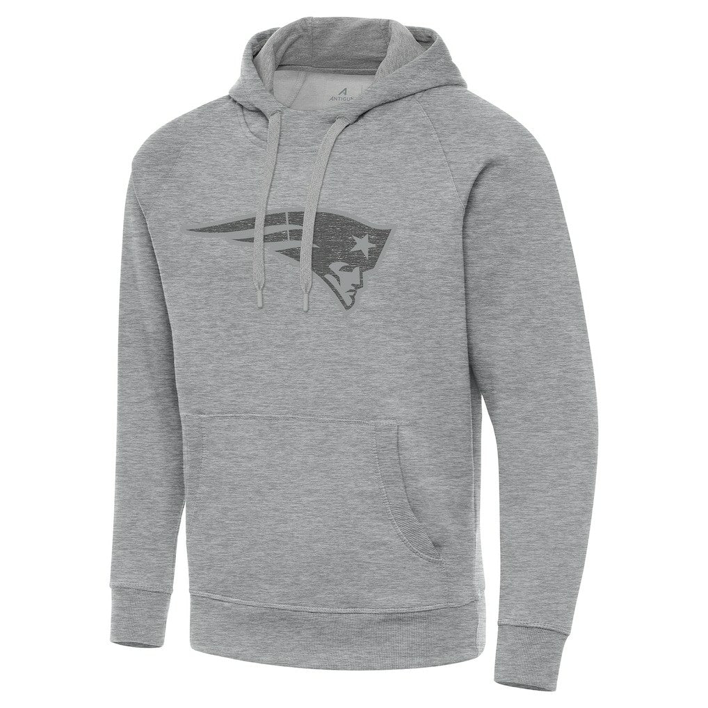 New England Patriots Antigua Victory Hoodie - Heather Gray - NFL