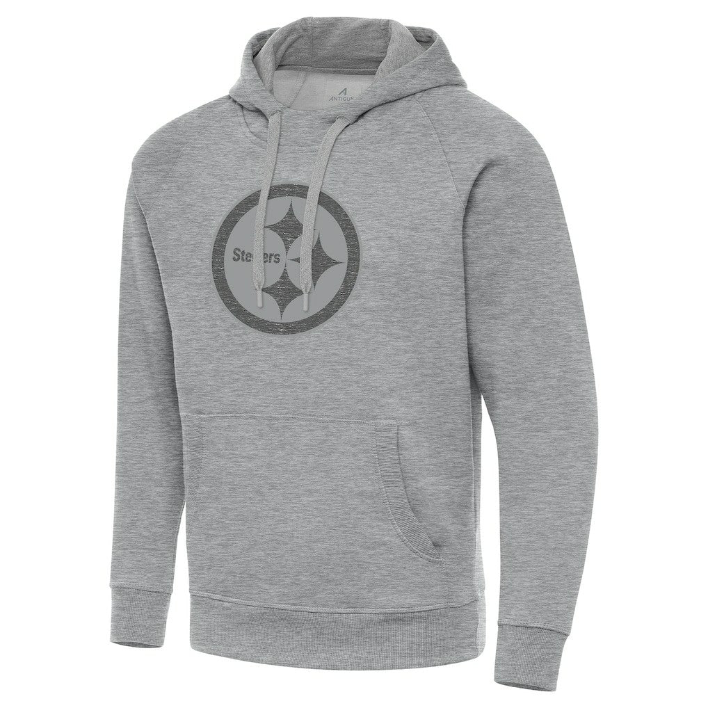 Pittsburgh Steelers Antigua Victory Hoodie - Heather Gray - NFL