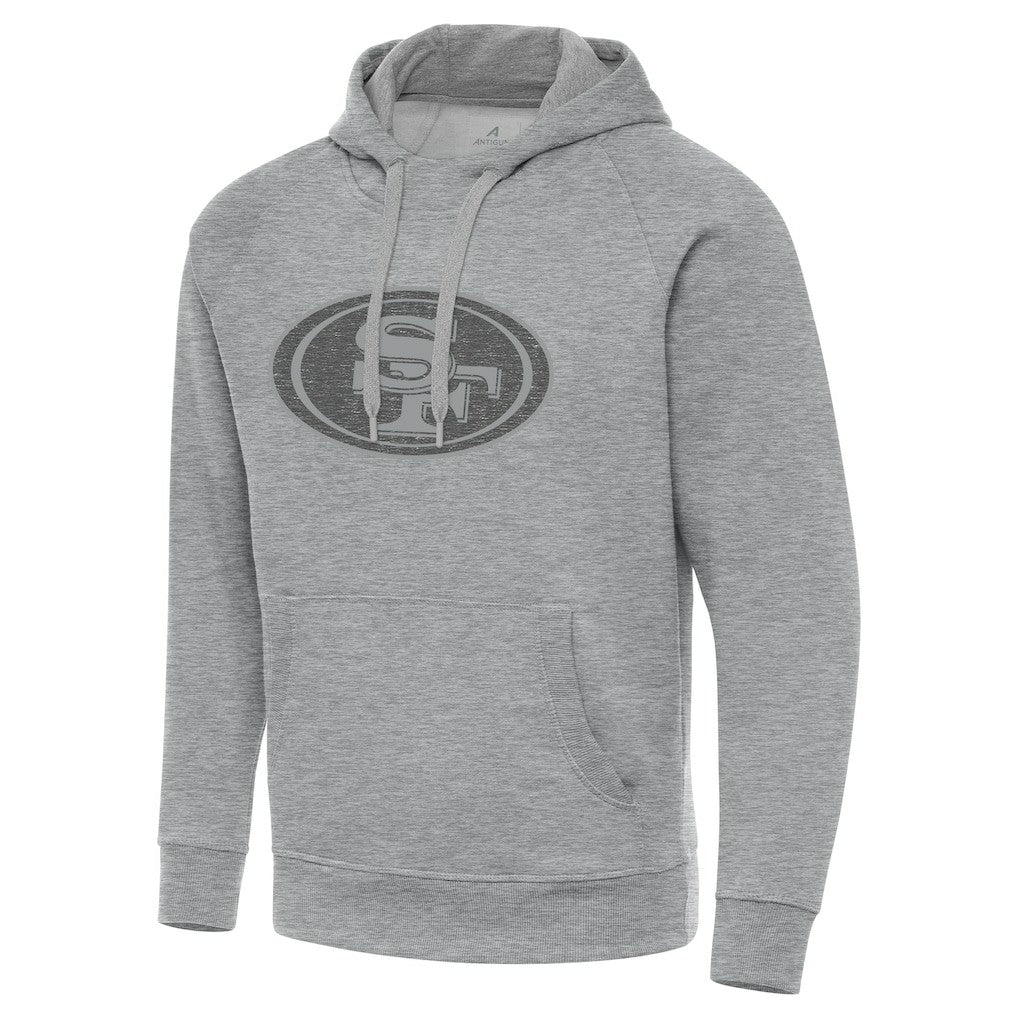 San Francisco 49ers Antigua Victory Hoodie - Heather Gray - NFL